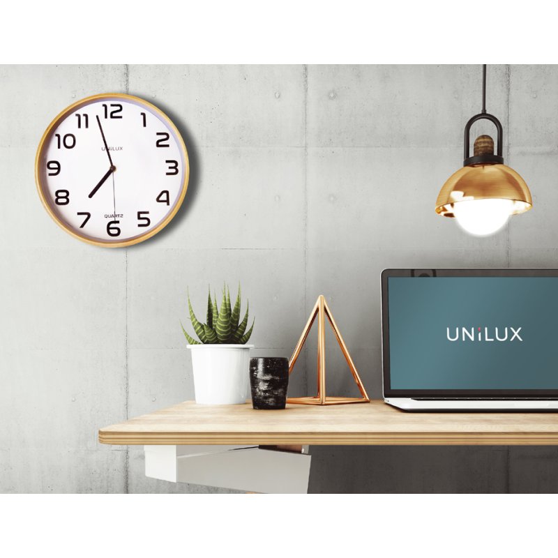 UNiLUX horloge mural Baltic quartz, bois brun, 300 mm