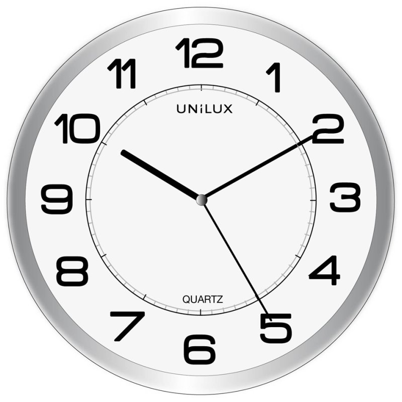 UNiLUX wall clock ATTRACTION, silver, magnetic, 22 cm diameter
