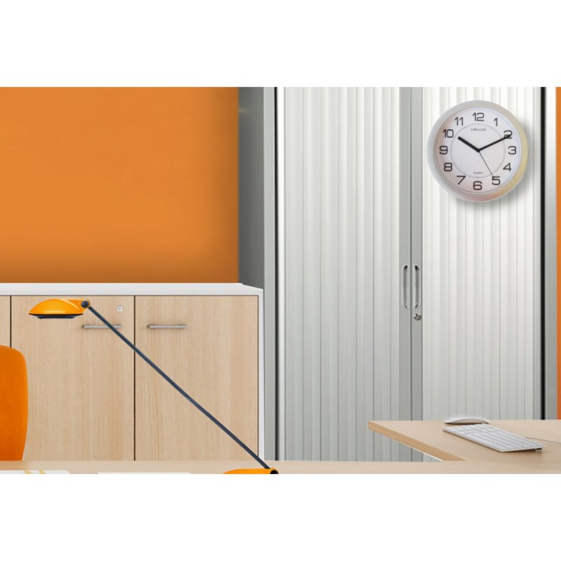 UNiLUX wall clock ATTRACTION, silver, magnetic, 22 cm diameter
