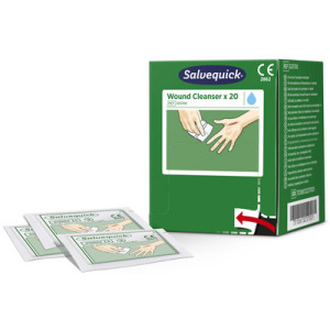 CEDERROTH wondreinigende doekjes, steriele zoutoplossing 0,9%, 110×120 mm, 20 stuks