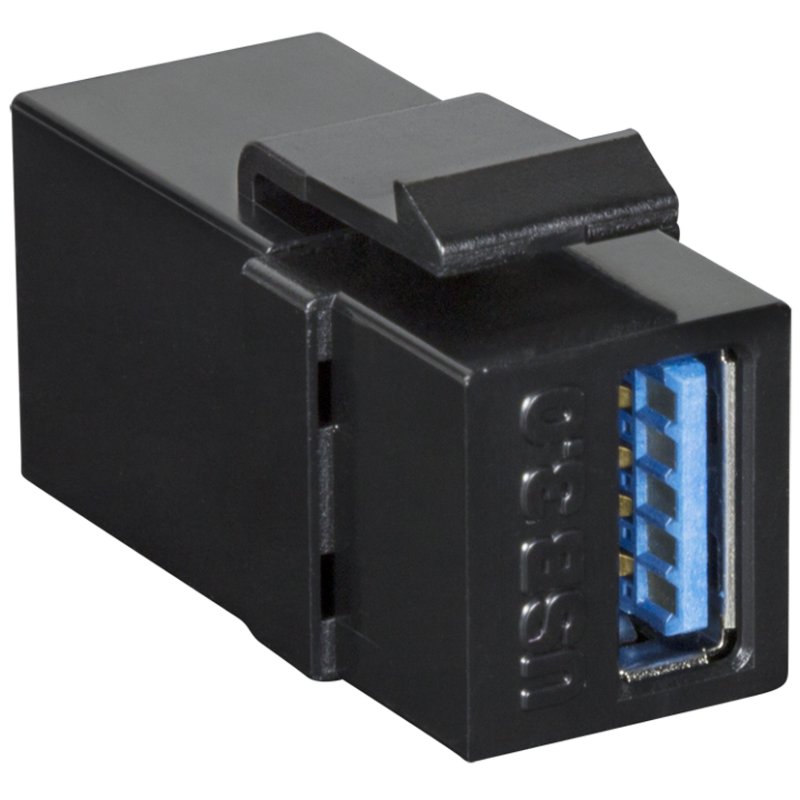LogiLink Professional USB 3.0 module connector, black, keystone