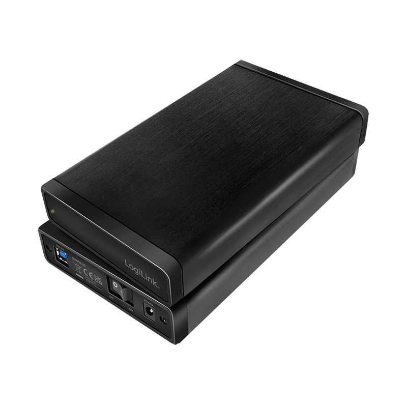 LogiLink external hard drive enclosure, USB 3.0, black