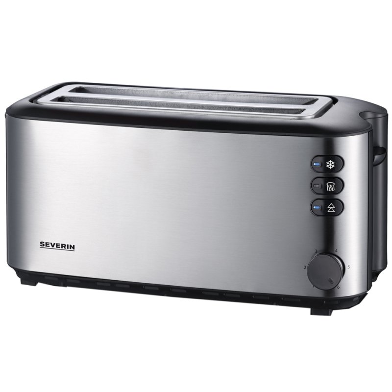SEVERIN broodrooster 4 sneden AT 2509, RVS/zwart, 1400 W