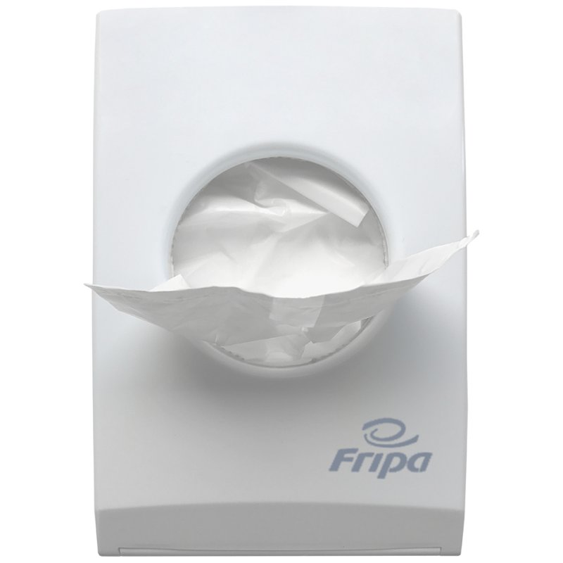 Fripa distributeur de sachets hygiéniques, rechargeables, plastique blanc, montage mural