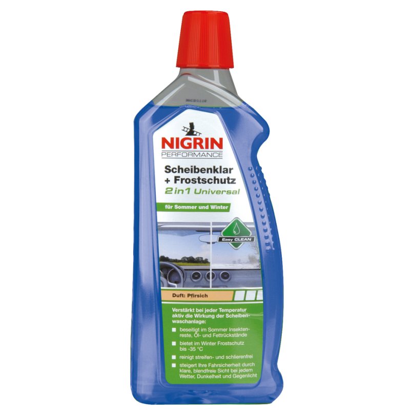 NIGRIN voertuigruitenreiniger + vorstbescherming 2-in-1, 1 liter, tot -35°C