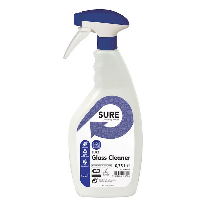 SURE glasreiniger Glass Cleaner, spuitfles 750 ml, 6 stuks