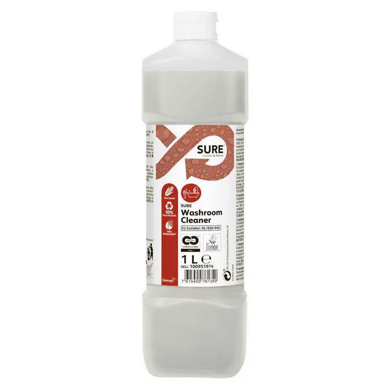 SURE badreiniger Washroom Cleaner, geconcentreerd, 1 liter