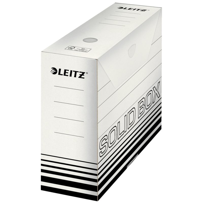 LEITZ boîte d'archivage, blanc/noir, 150 mm de largeur, 10 pièces