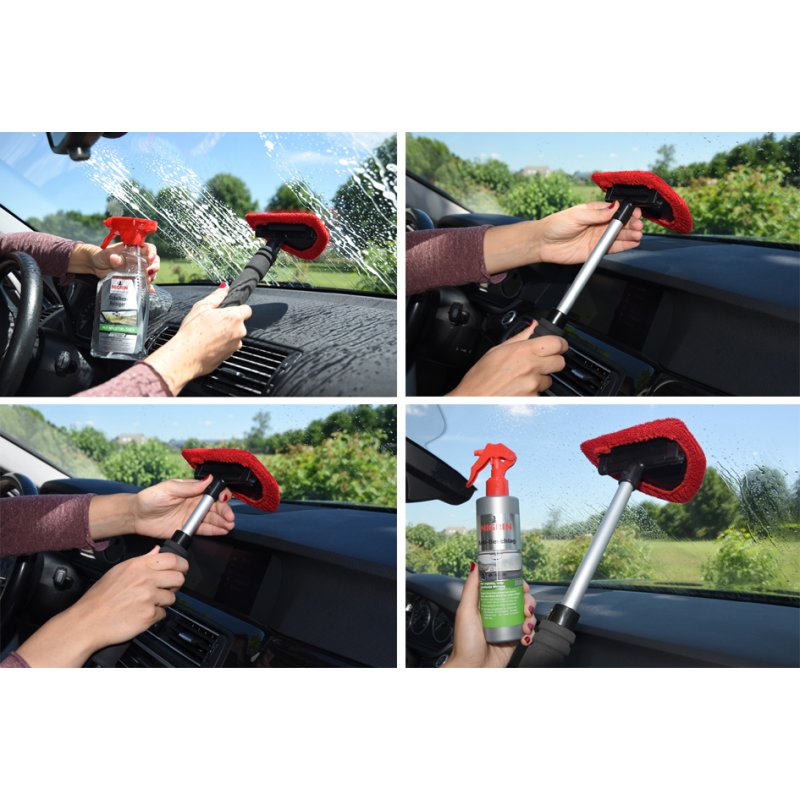NIGRIN telescopic window cleaner, interior cleaner, up to 480 mm, swivelling joint head