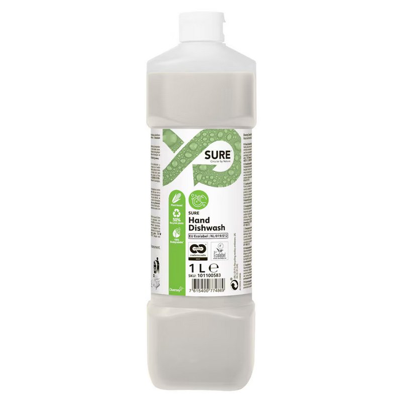 SURE handafwasmiddel Hand Dishwash, 1 liter, biologisch abbaubaar