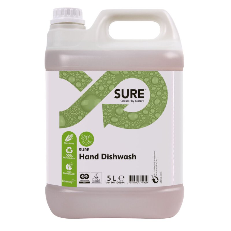 SURE handafwasmiddel Hand Dishwash, 1 liter, biologisch abbaubaar