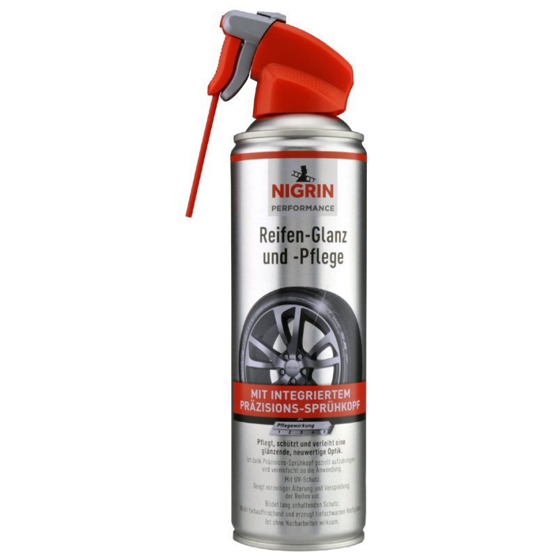 NIGRIN Performance brillant pneus & entretien, résistant UV, 500 ml