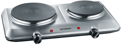 SEVERIN dubbele kookplaat DK 1014, rvs/zwart, 2500 W
