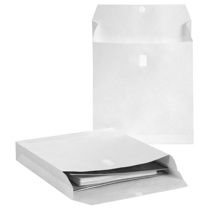 Tyvek ordner archiefdozen, 295×85×320 mm, wit, 50 stuks