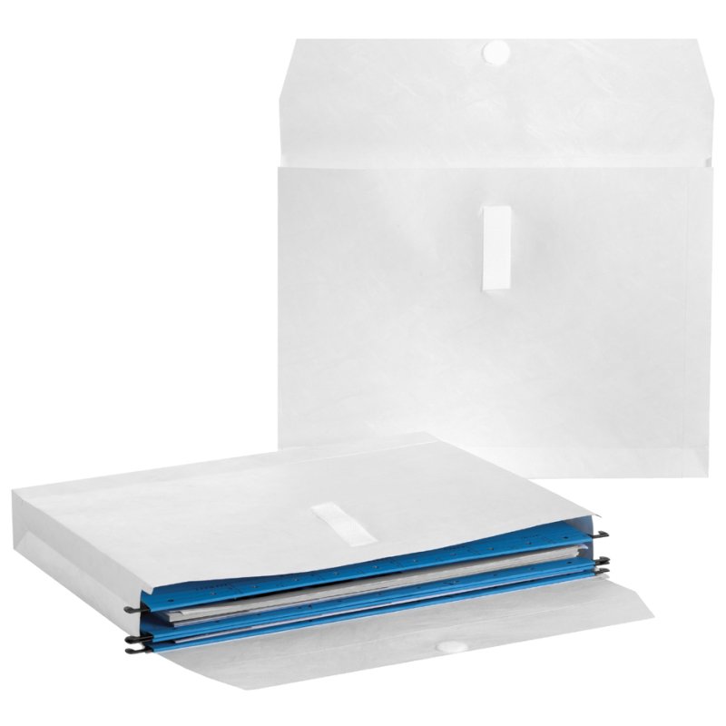 Tyvek hangmap archiefhoezen, wit, 323×45×240 mm, 50 stuks