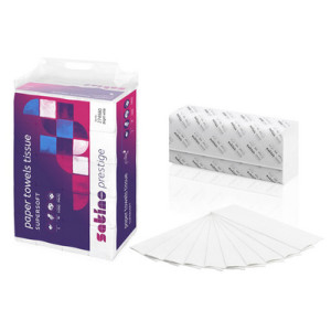 satino by wepa handdoekpapier Prestige, W-vouw, 240×320 mm, 2-laags wit