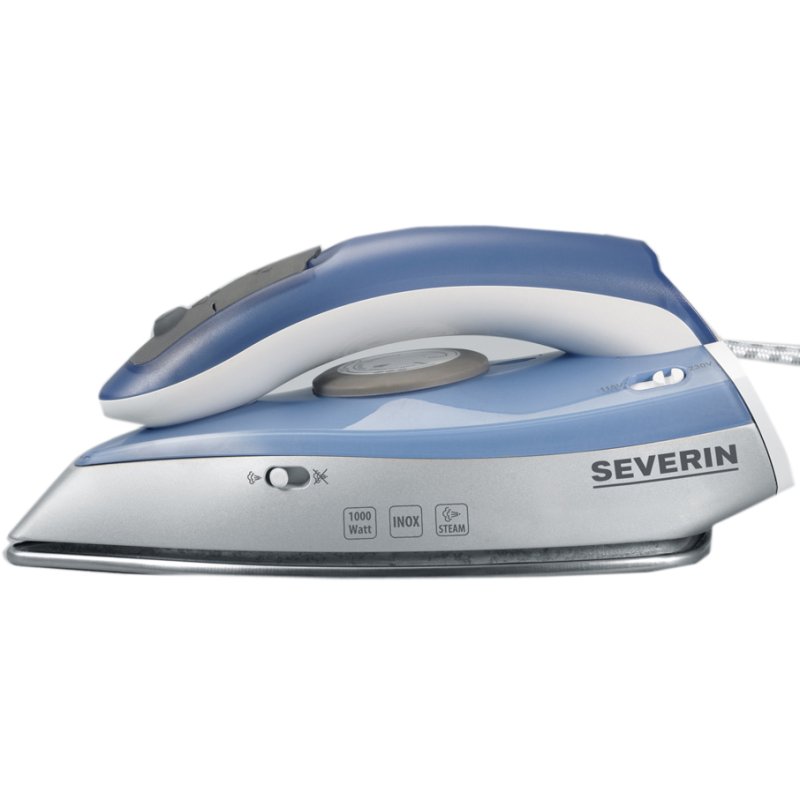 SEVERIN reisstoomstrijkijzer BA 3234, zilver/blauw, 1000 Watt