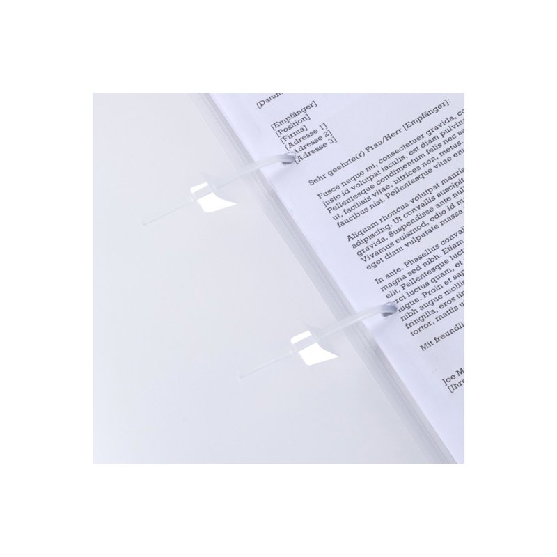 Oxford attache rapide PP avec bandes adhésives, transparent, 0,5 mm, pour env. 100 feuilles A4