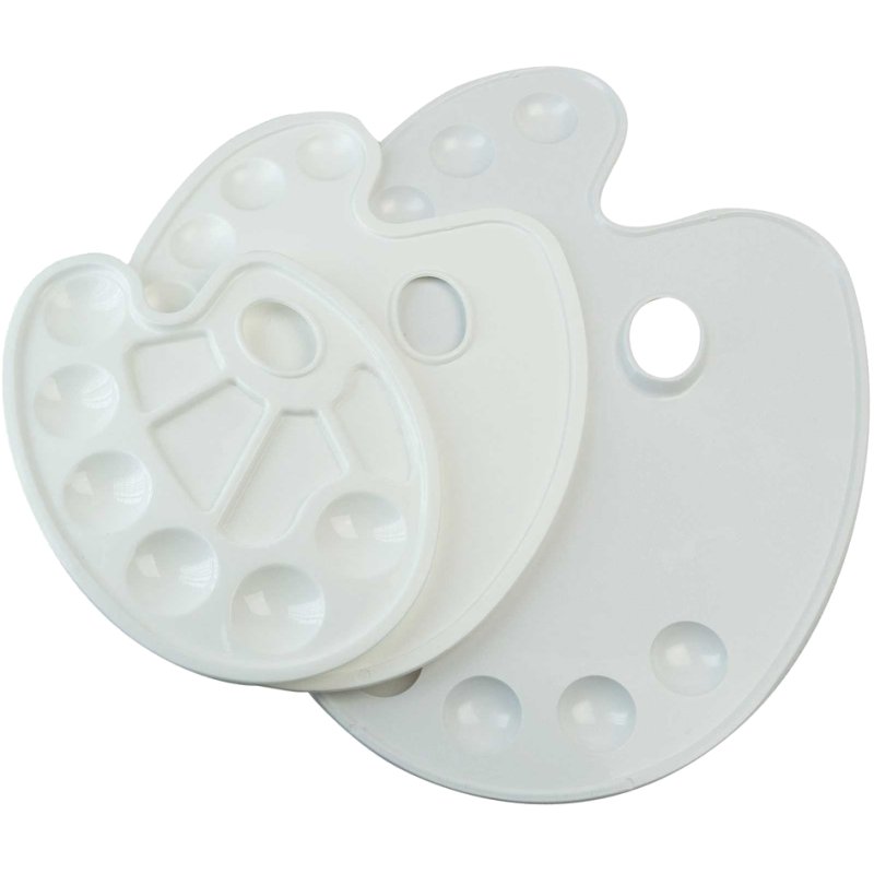 KREUL palette de mélange pour peinture SOLO Goya, plastique, ovale, blanc