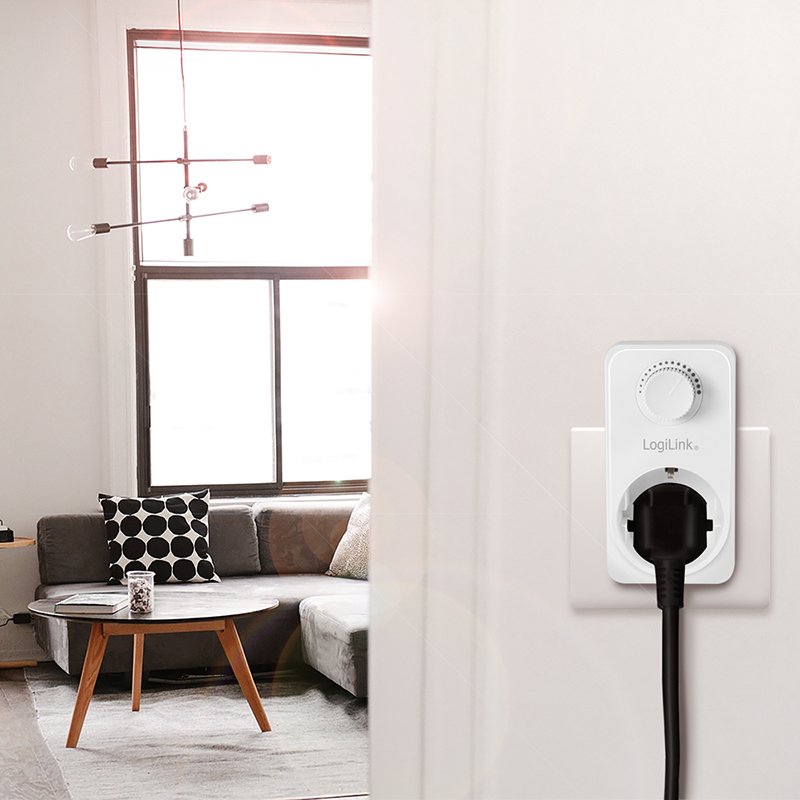 LogiLink adapter plug with dimmer, white, 280 watt, child lock