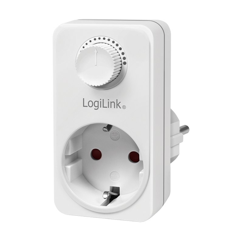 LogiLink adapter plug with dimmer, white, 280 watt, child lock