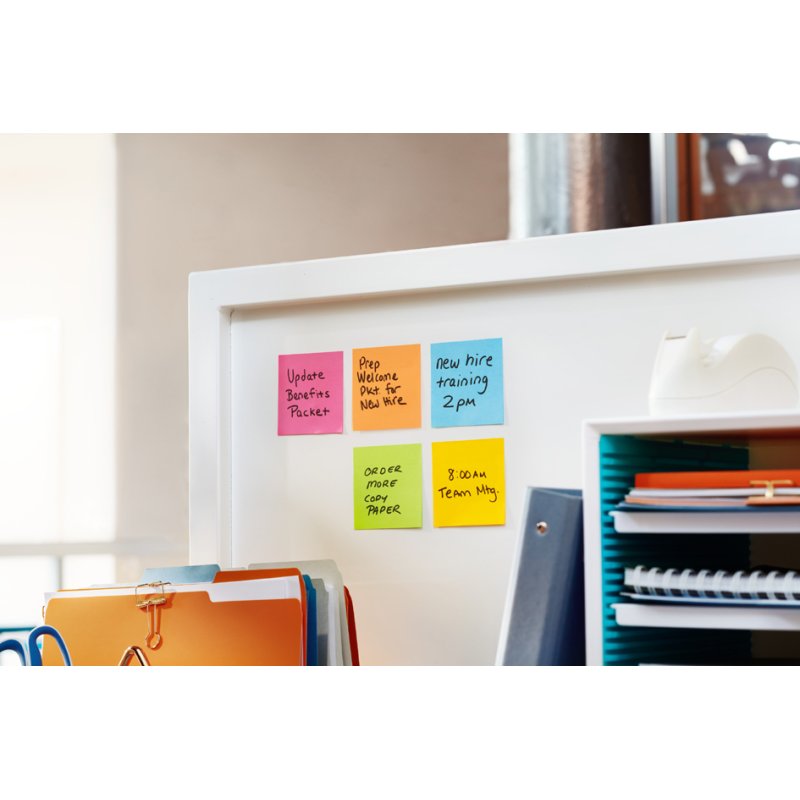 Post-it Super Sticky notes, 76×76 mm, couleur, 440 feuilles