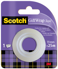Scotch cadeauplakband met handafroller, 19 mm × 15 m, gesatineerd