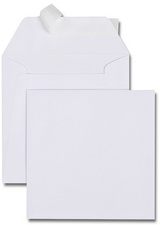 GPV enveloppen, 220 × 220 mm, wit, zonder venster, 500 stuks