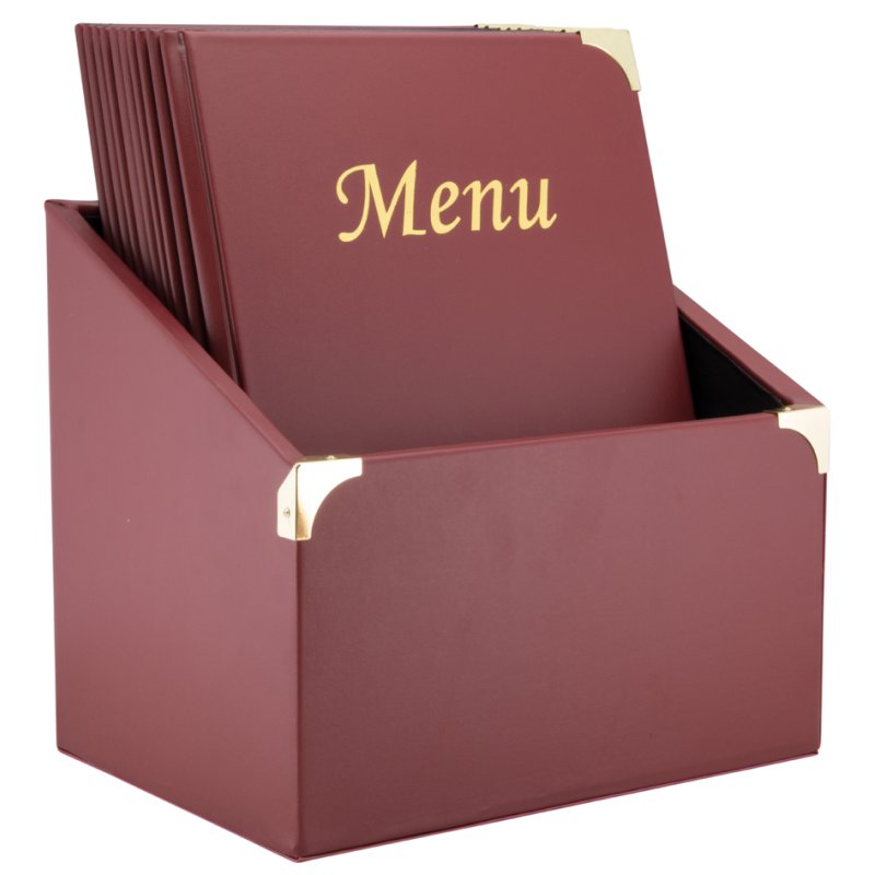 Securit porte-menu Basic A4, rouge vin, 10 pièces