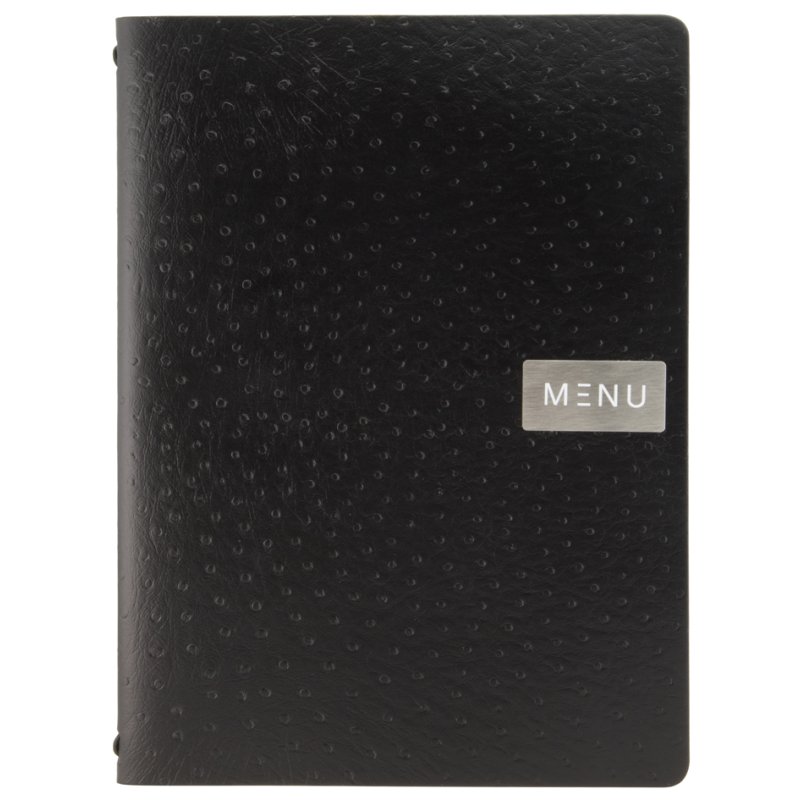 Securit menumap EGO A4, cuir, noir, 240×330 mm