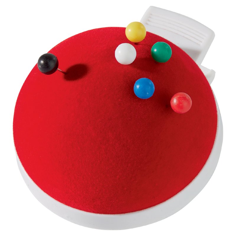 FRANKEN pin cushion with clip for moderation case, 60 mm diameter, 40 mm high