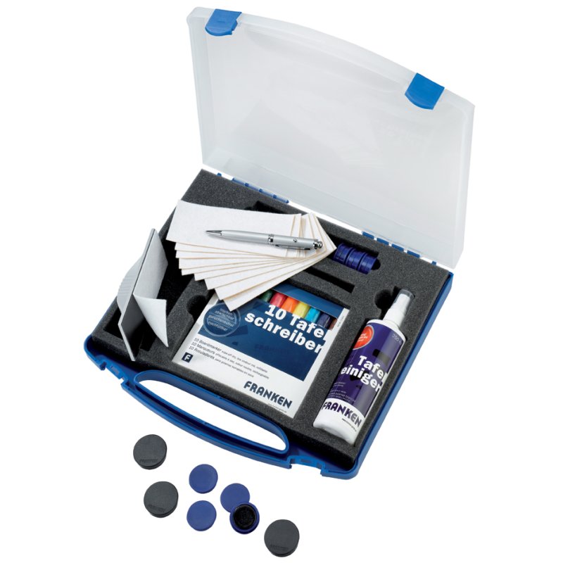 FRANKEN starter set for whiteboards, in case, 340×310×60 mm