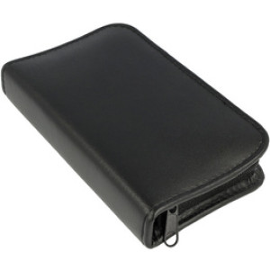 Clauss manicureset, in lederen etui, 10-delig, zwart