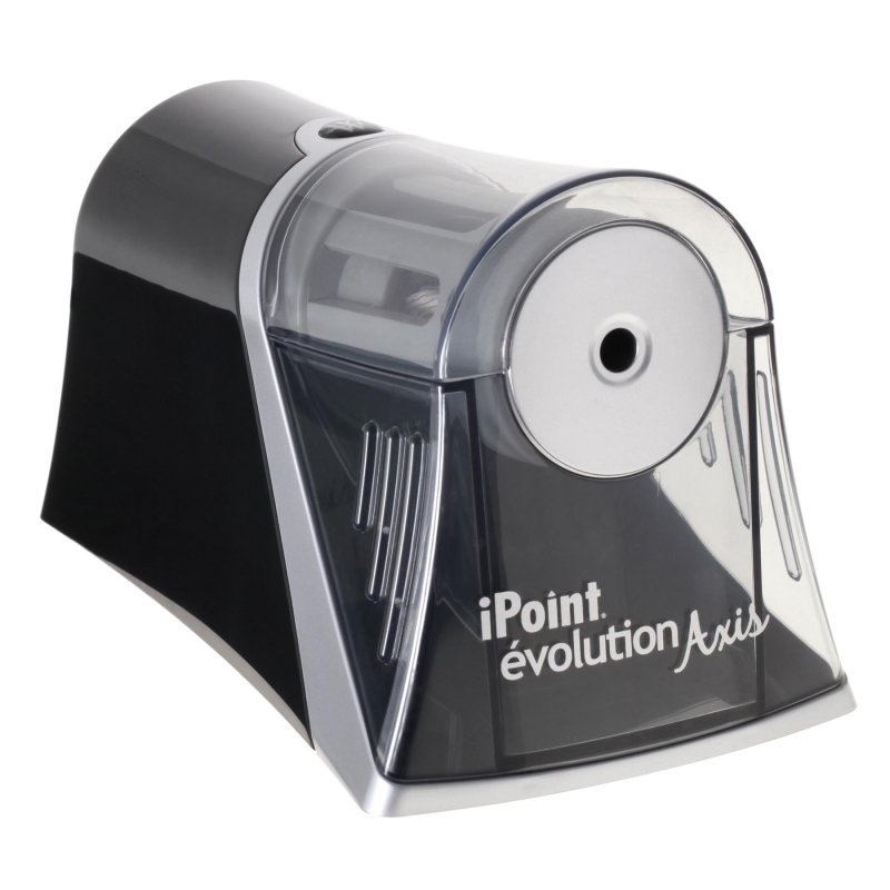 WESTCOTT taille-crayon électrique iPoint évolution Axis, 1 trou, noir/argent, arrêt automatique