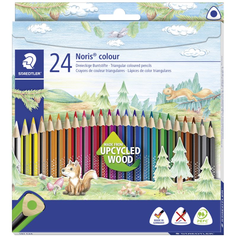 STAEDTLER Noris colour kleurpotloden, driekantig, 36 stuks, kartonnen etui