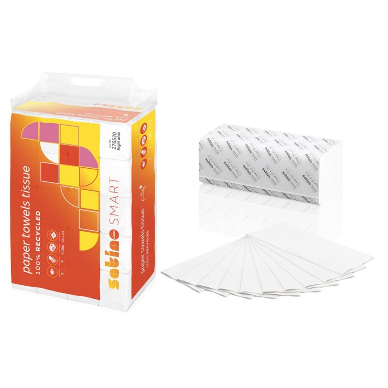 satino by wepa handdoekpapier Smart, wit, 240×230 mm, 2-laags
