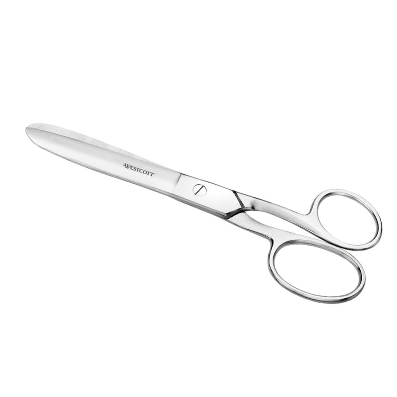 WESTCOTT ciseaux universels acier, 180 mm, arrondi, argent