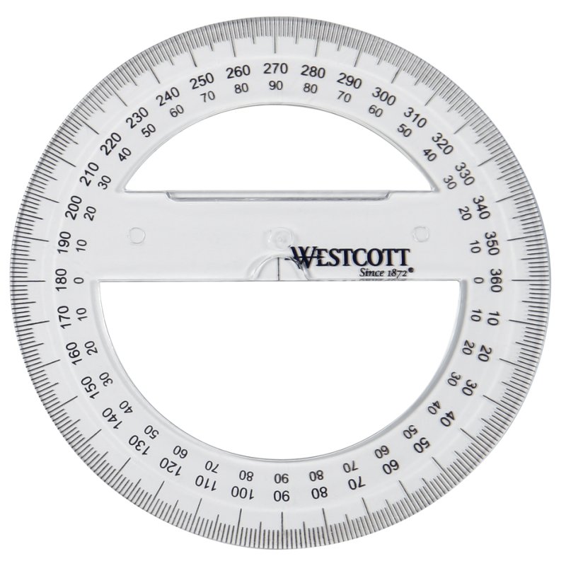 WESTCOTT rapporteur 360°, transparent, 150 mm