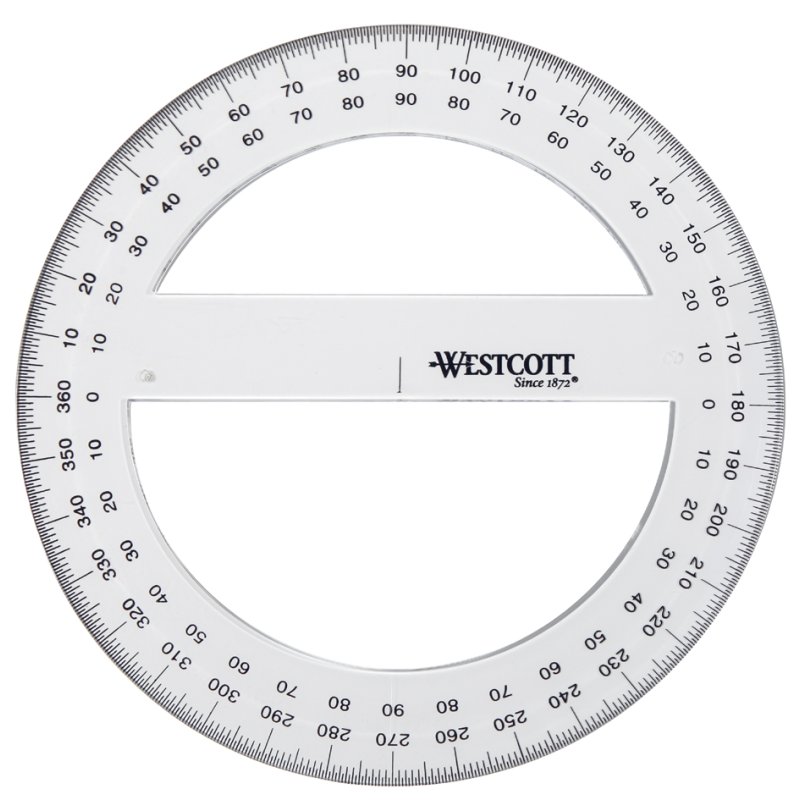 WESTCOTT rapporteur 360°, transparent, 150 mm
