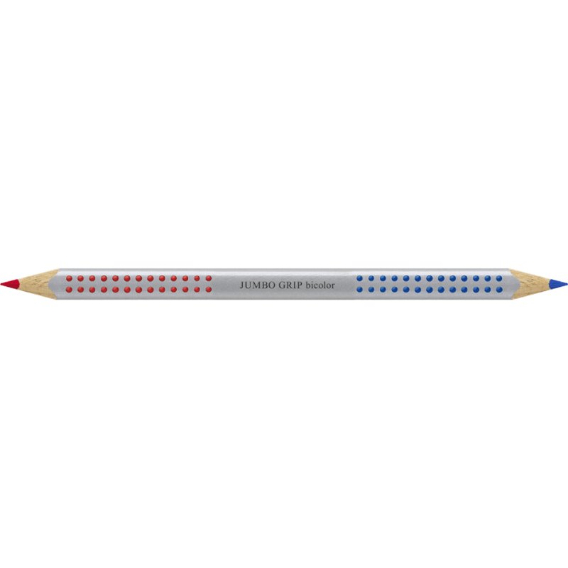 Faber-Castell Jumbo GRIP two-tone syllable pencil, red-blue, triangular, 175 mm