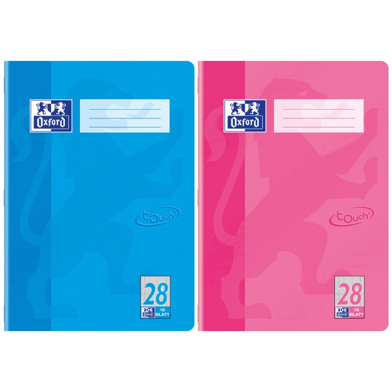 Oxford cahier Touch A4, ligné, aqua, 16 feuilles