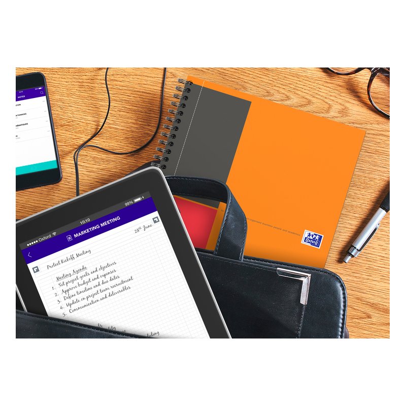 Oxford International spiraalschrift B5, geruit, 80 vel