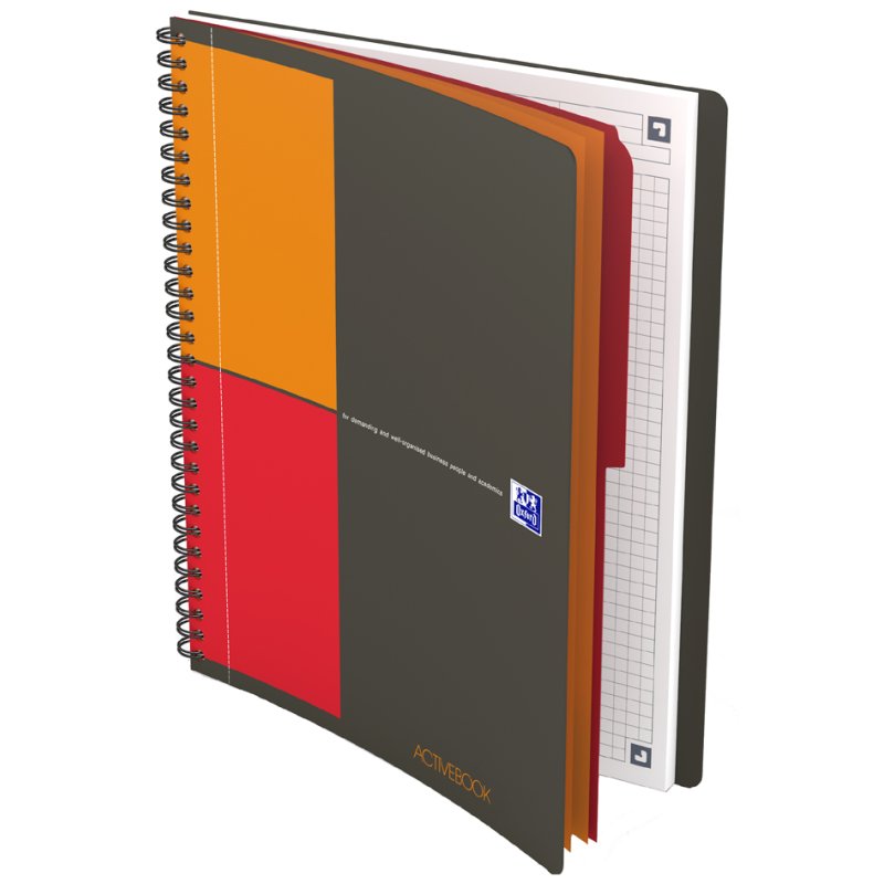 Oxford International collegeschrift ACTIVEBOOK, zwart, B5, 80 vel