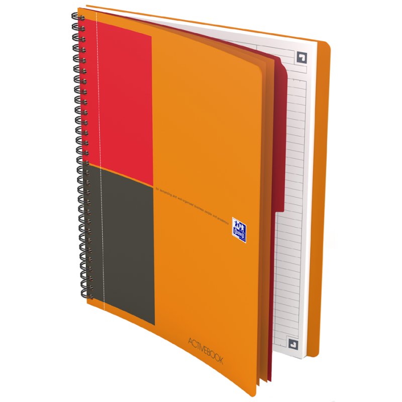 Oxford International collegeschrift ACTIVEBOOK, zwart, B5, 80 vel