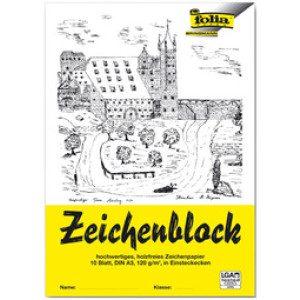 folia tekenpapier, A4, 120 g/m², 10 vel