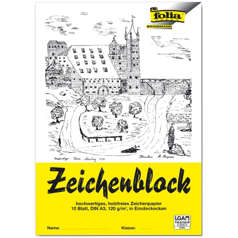 folia tekenpapier, A4, 120 g/m², 10 vel