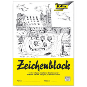folia tekenpapier A3, 120 g/m², 10 vel