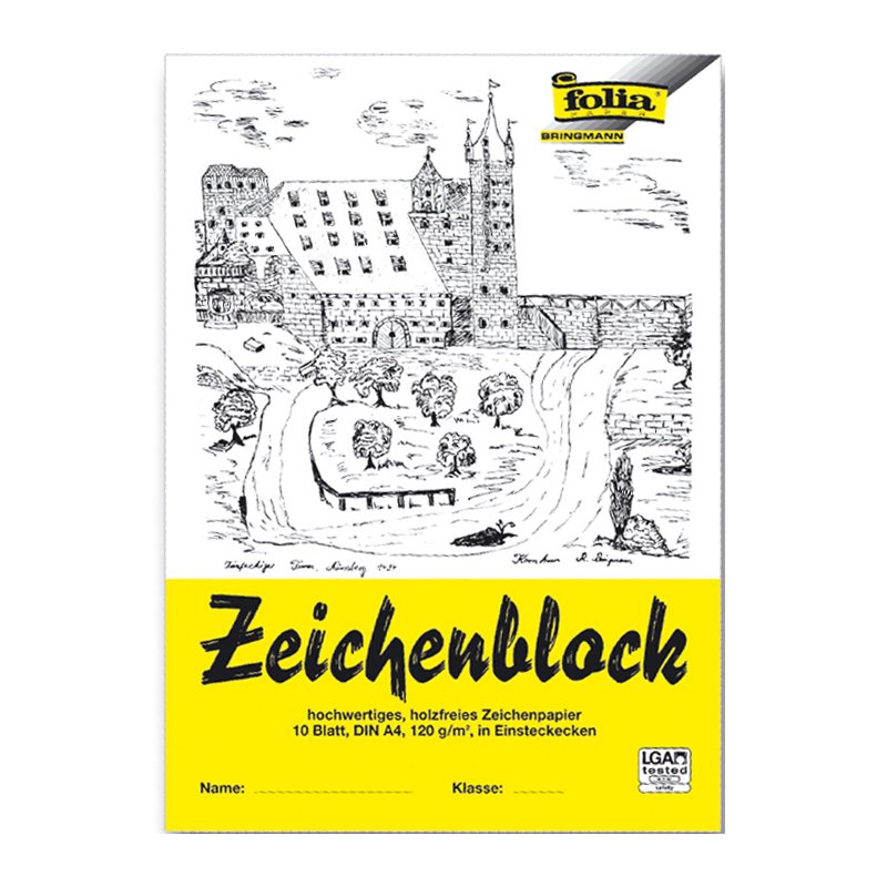 folia tekenpapier A3, 120 g/m², 10 vel
