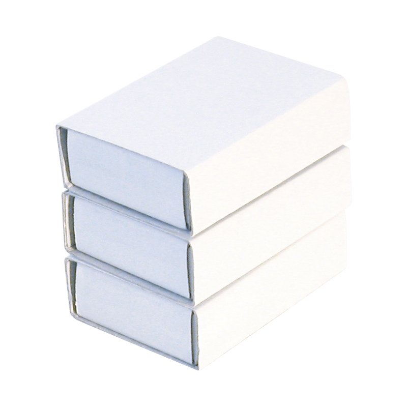 folia lucifersdoosjes blanco wit, 52×35×11 mm, 10 stuks