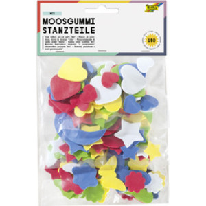 folia viltsponsrubber knipvormonderdelen, geassorteerd, 150 stuks